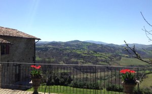Guesthouse near Gubbio, with views toward Lake Valfabbrica. Gorgeous Umbria.