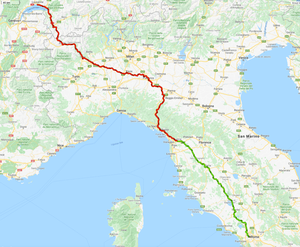Via-Francigena-Sandy-Brown-map-Lausanne-Lucca-Rome